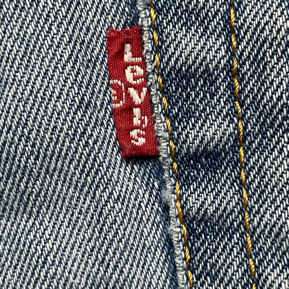 Levis 511 Mens Jeans 34x32 Light Wash Slim Jeans Frayed Hem Denim - Picture 15 of 16